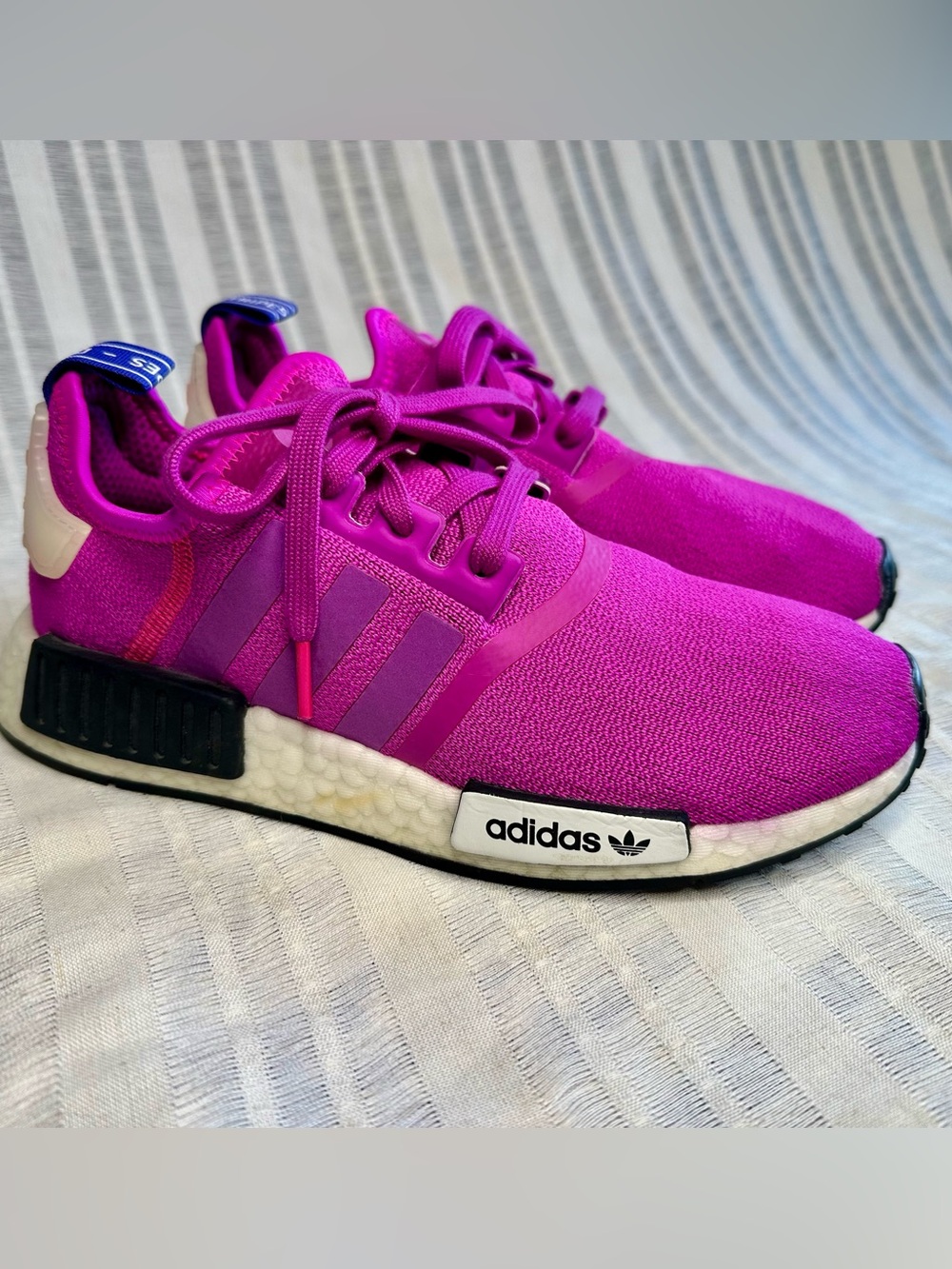 adidas NMD R1 Shoes in Pink Purple and Black, like-new